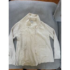 Lola Paris Beige Shawl Collar Cardigan Sweater M/L